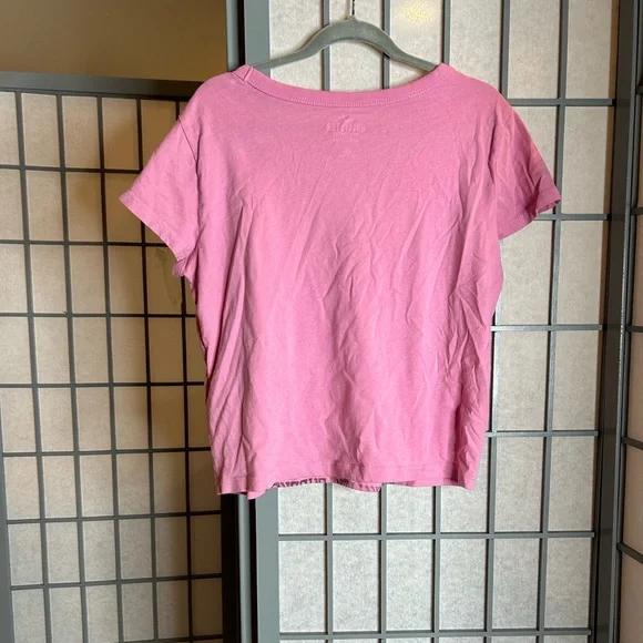 Hollister Pink Graphic Cropped Tee - Picture 3 of 3